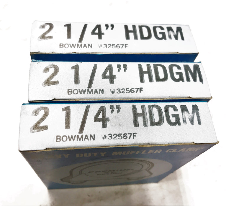 Nickson 2-1/4" HDGM Heavy Duty Muffler Clamp 32567F [Lot of 3] NOS