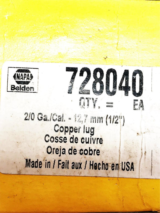 NAPA Wire and Cable Copper Lug 728040 [Lot of 6] NOS