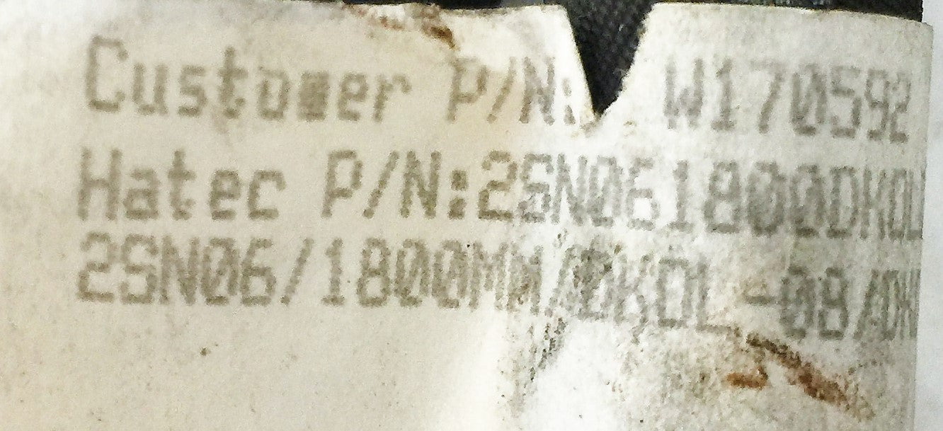 Hatec Hydraulic Hose 2SN06 1800mm (70.86") DKOL-08 NOS