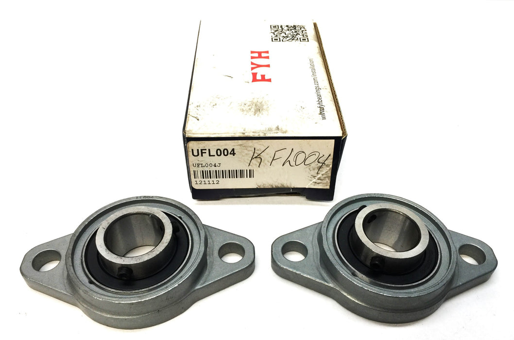 FYH Flange Mount Bearing UFL004 [Lot of 2] NOS