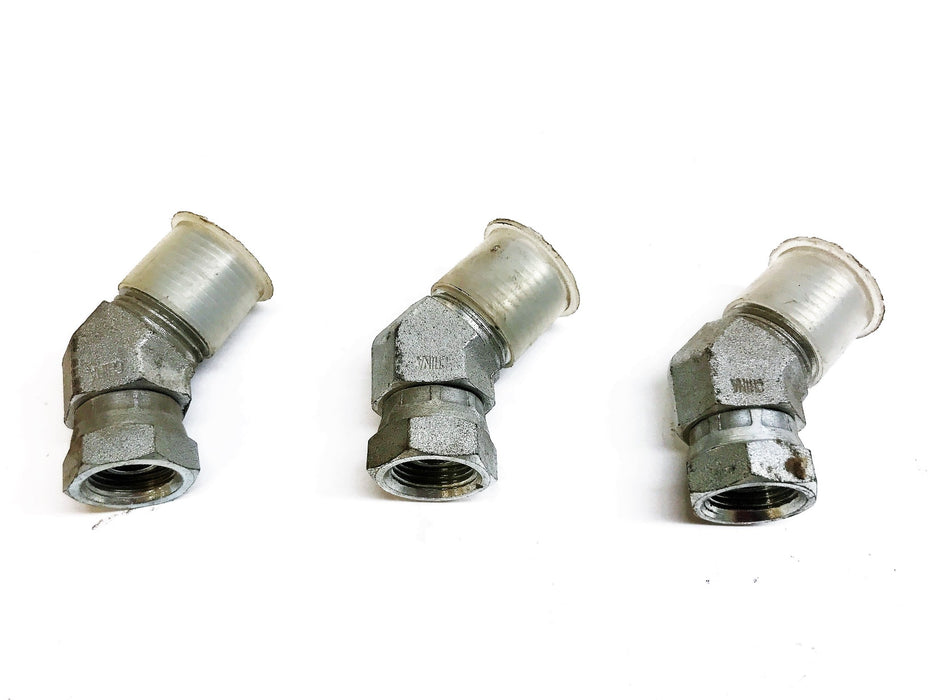 Unbranded Weatherhead 1/2" 45 Degree Swivel Pipe Fitting 9355X6X8 [Lot of 3] NOS