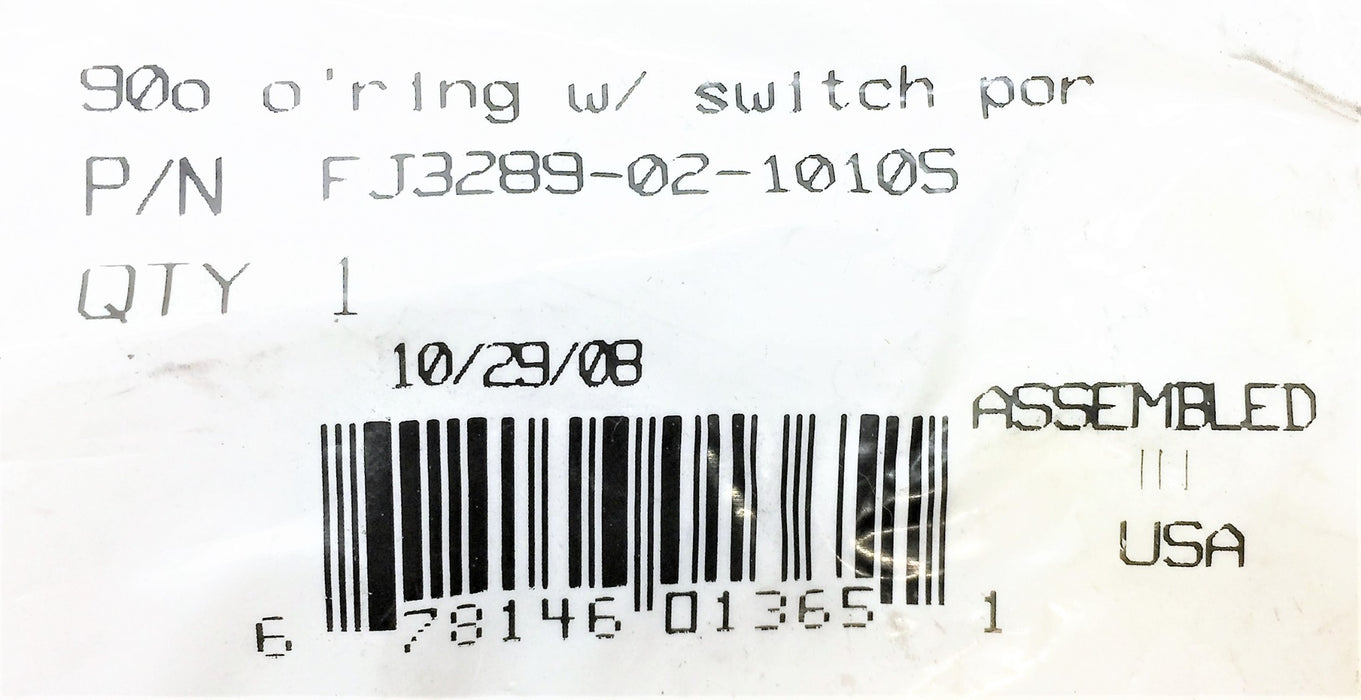 EATON WEATHERHEAD E-Z Clip O-Ring 90 Degree Elbow FJ3289-02-1010S NOS