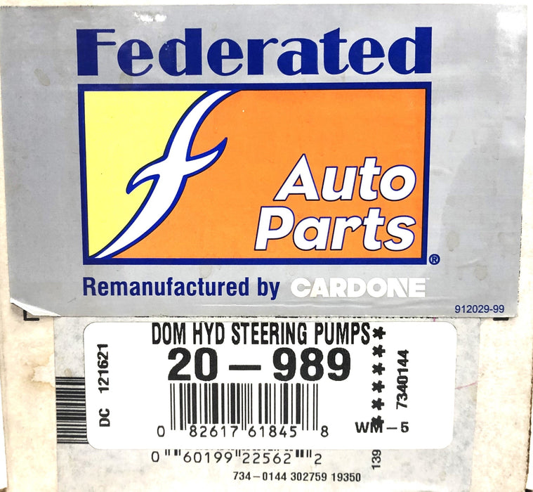 Cardone Federated DOM HYD Steering Pump 20-989 REMANUFACTURED