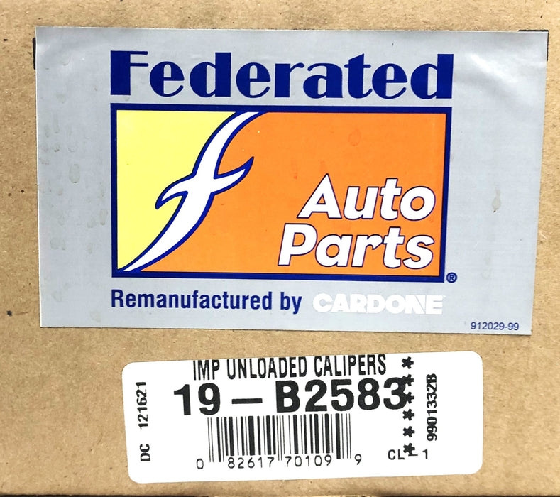 Cardone Federated IMP Unloaded Disc Brake Caliper 19-B2583 REMANUFACTURED
