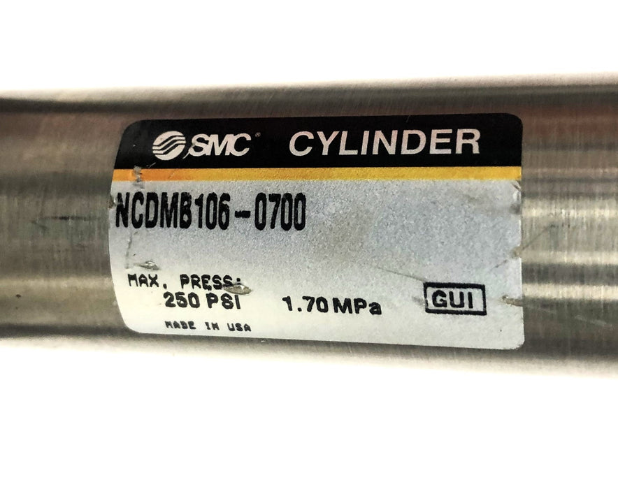 SMC 250PSI 1.70MPa Mounted Pneumatic Cylinder NCDMB106-0700 USED