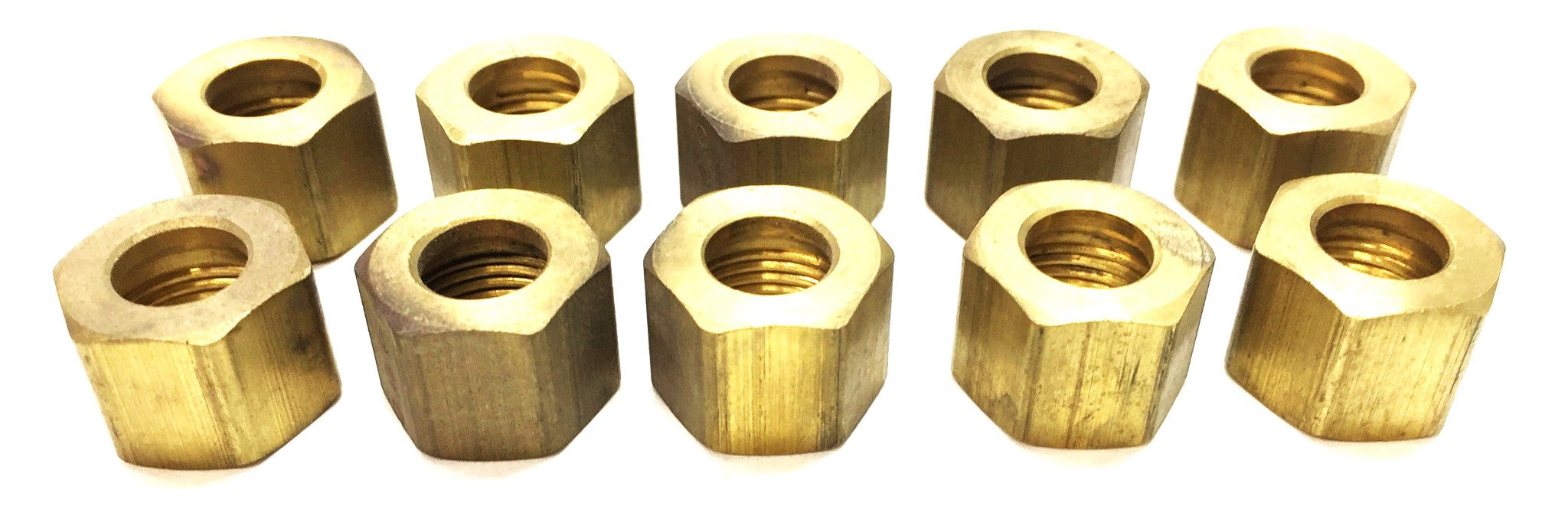 Unbranded 5/16" Brass Compression Fitting [Lot of 10] NOS