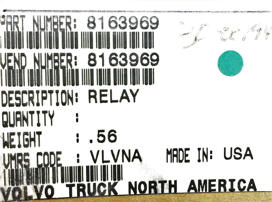 Volvo Relay 8163969 NOS