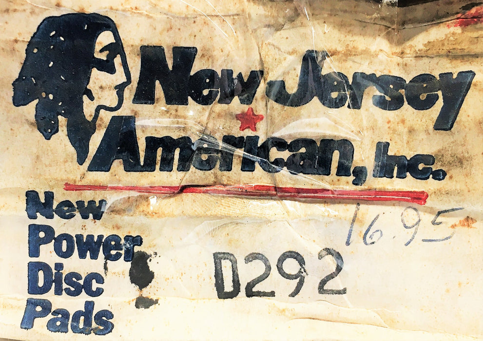 New Jersey American Disc Brake Pads D292 NOS