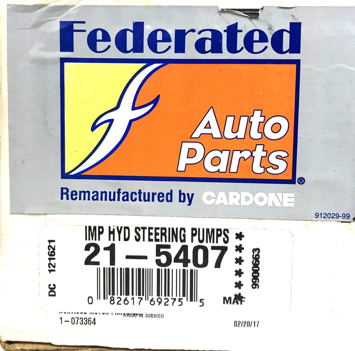 Cardone Federated IMP Hydraulic Steering Pump 21-5407 REMANUFACTURED