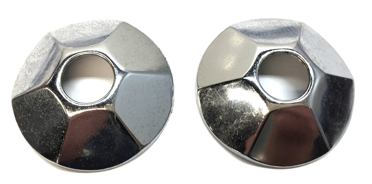 Unbranded Chrome Raised Beveled Flange Cover w/ 7/8" Opening [Lot of 2] NOS