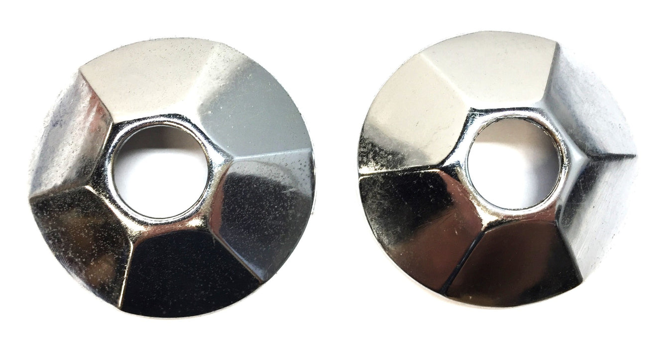Unbranded Chrome Raised Beveled Flange Cover w/ 7/8" Opening [Lot of 2] NOS