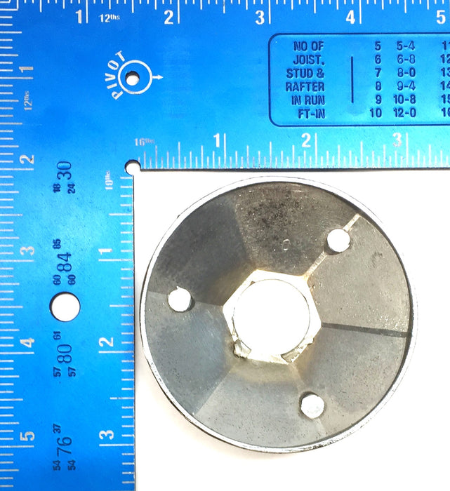 Unbranded Chrome Raised Beveled Flange Cover w/ 7/8" Opening [Lot of 2] NOS