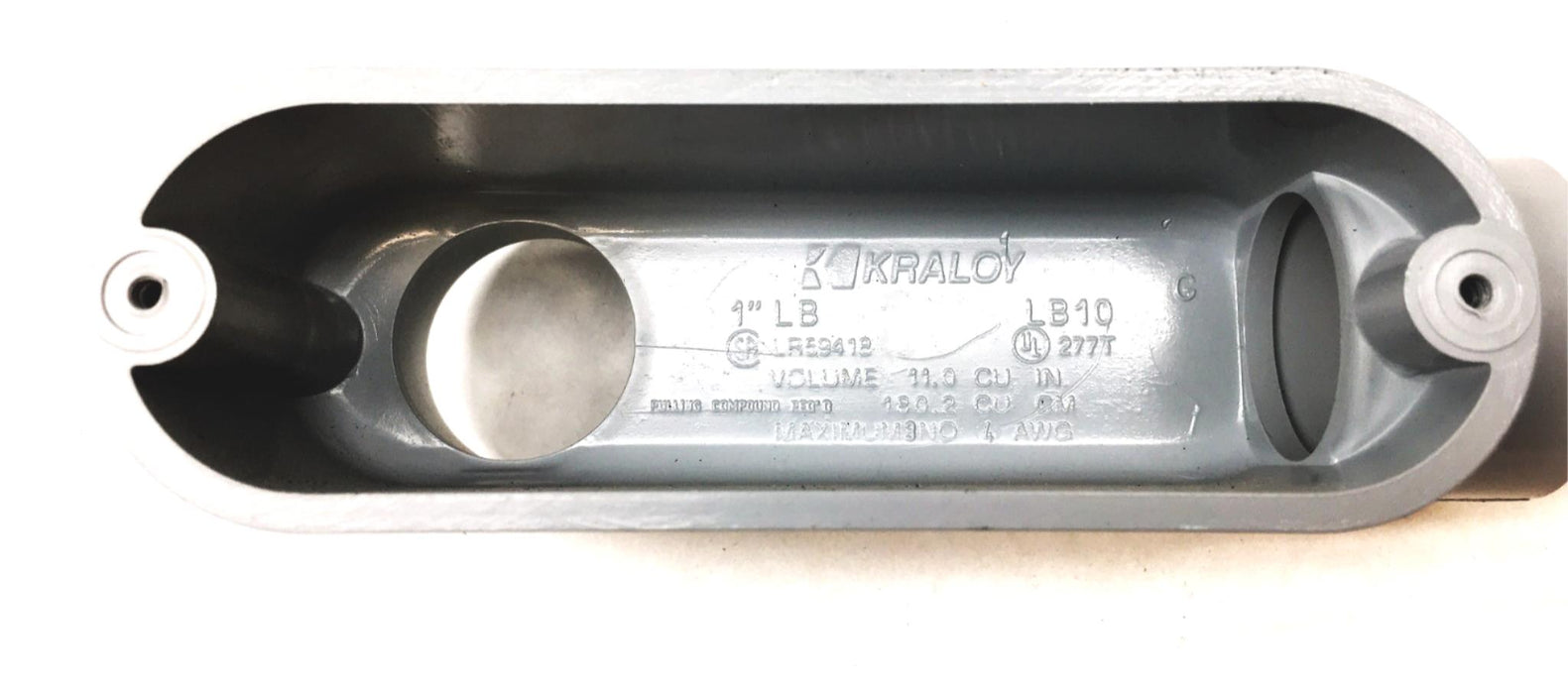 Kraloy 1 Inch 11 CU IN Conduit Body LB10 NOS