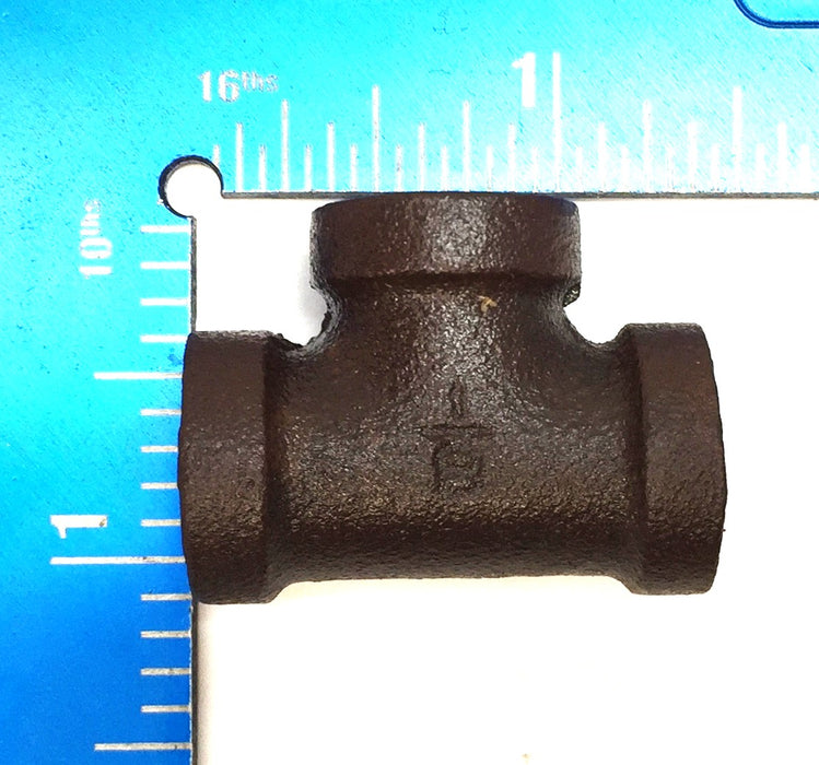 Unbranded 1/8" Black Iron Tee [Lot of 6] NOS