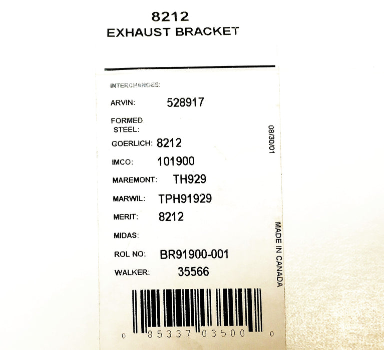 Unbranded Exhaust Bracket 8212 NOS