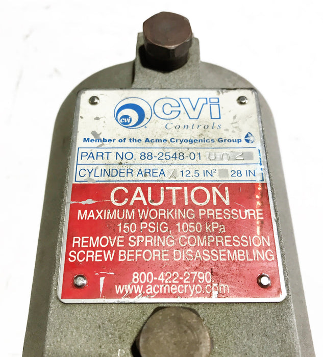 CVI Controls Cryogenic Pneumatic Position Actuator Valve 88-2548-01-002
