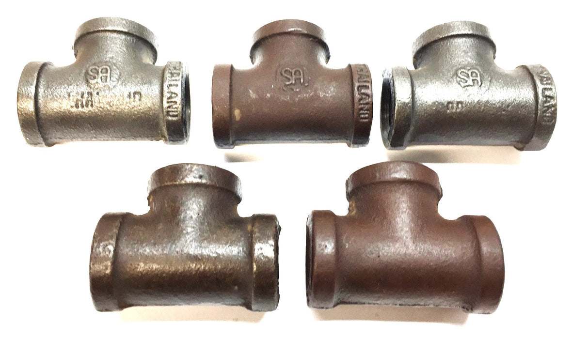 SA 3/8" Black Iron Tee [Lot of 5] NOS