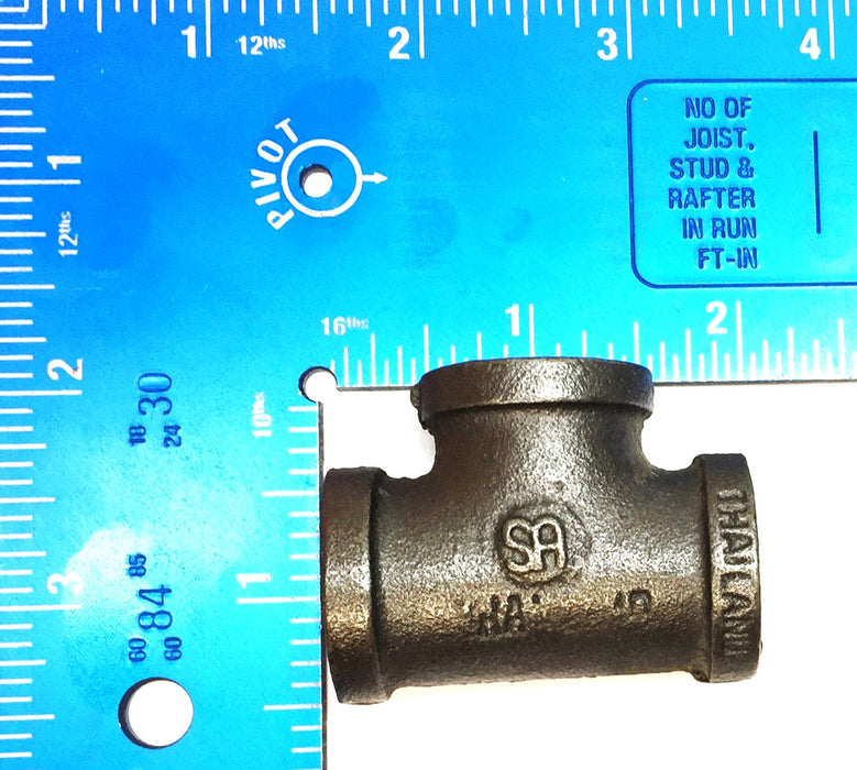 SA 3/8" Black Iron Tee [Lot of 6] NOS