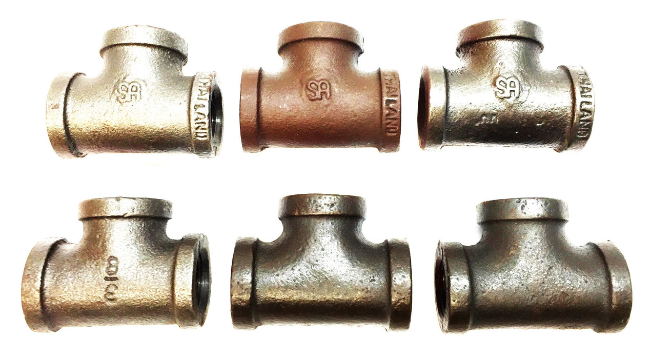SA 3/8" Black Iron Tee [Lot of 6] NOS