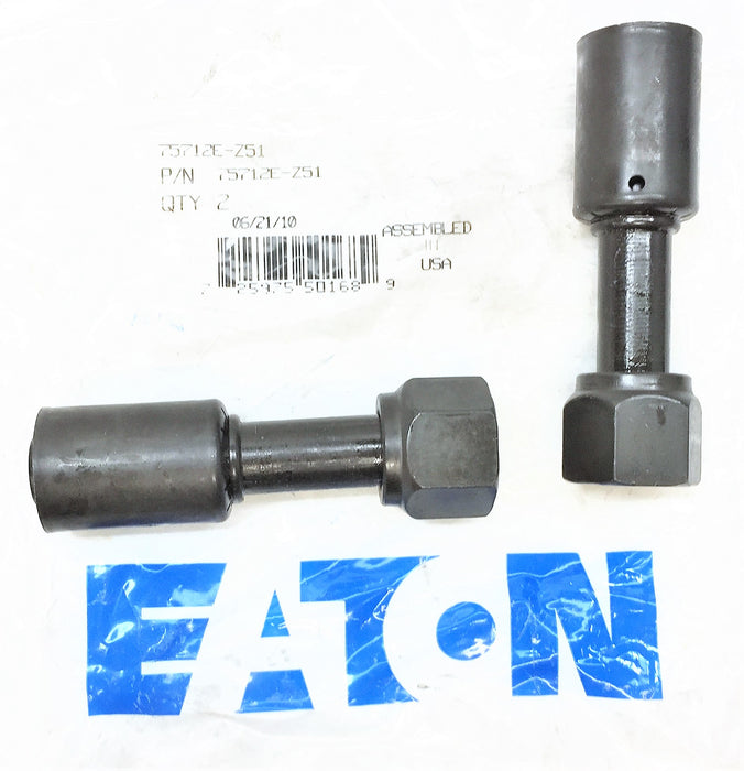 EATON WEATHERHEAD Hose Fitting 75712E-Z51 [Lot of 2] NOS