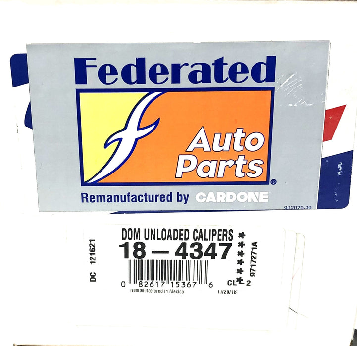Cardone Federated DOM Unloaded Disc Brake Caliper 18-4347 REMANUFACTURED