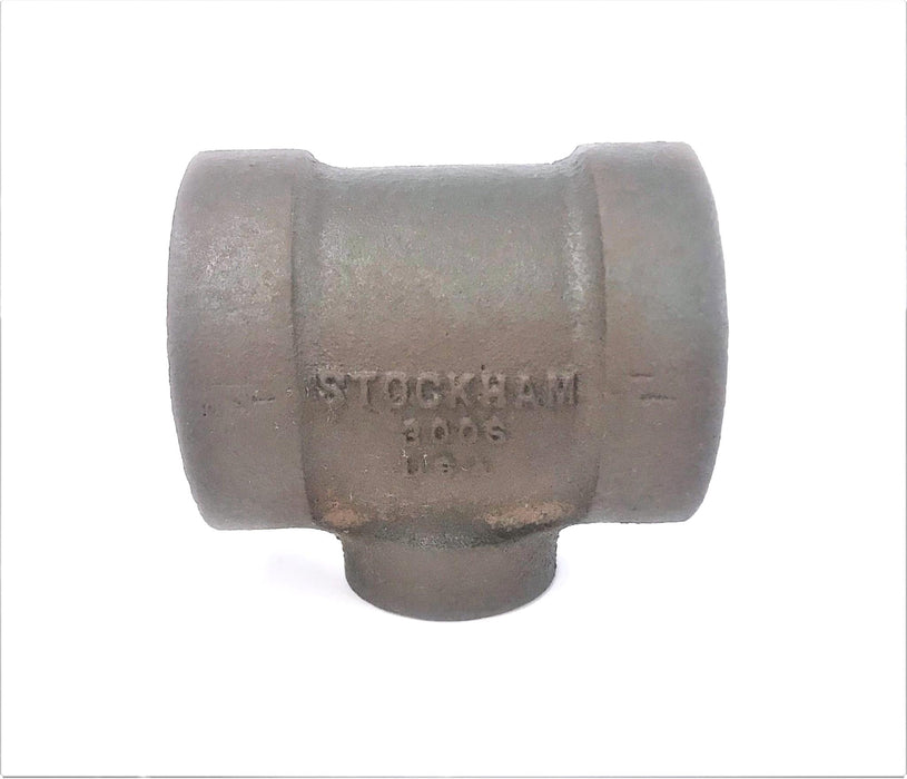 Stockham 1-1/2" x 1-1/2" x 3/4" SCH 80 Iron Tee NOS