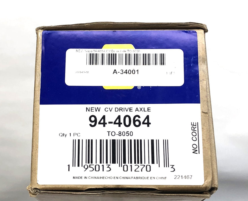 NAPA New CV Drive Axle TO-8050 (94-4064) NOS