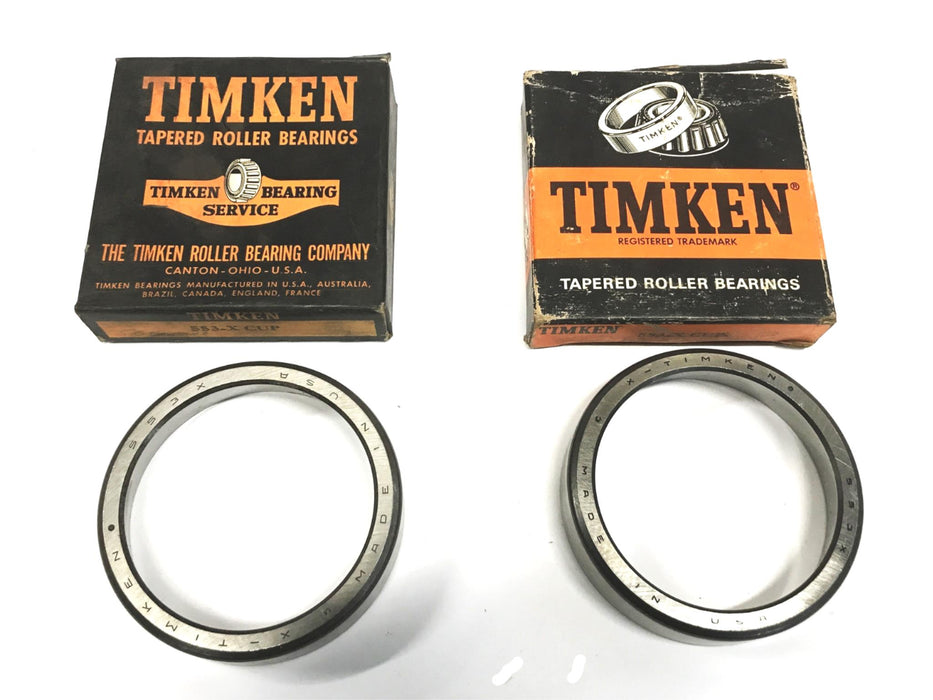 Timken Tapered Roller Bearing Cup 553-X [Lot of 2] NOS