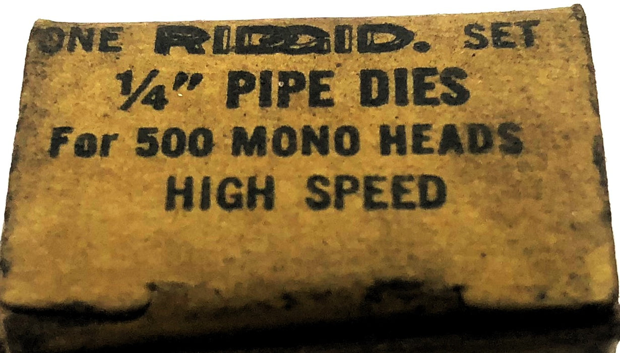 Ridgid Pack of (4) 1/4 INCH Pipe Dies For 500 H.S. Mono Heads NOS
