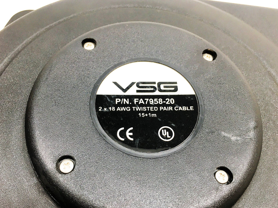 VSG 2X18AWG Twisted-Pair Cable, 15+1m Cord Reel FA7958-20 (FA7958-21) USED