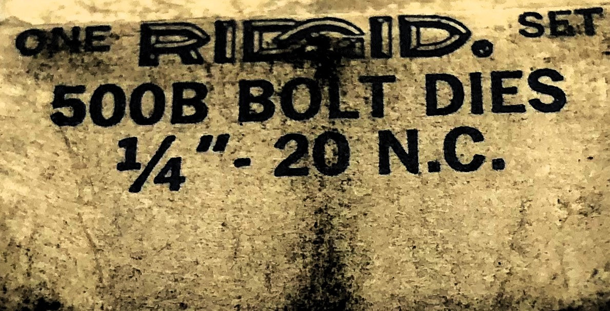 Ridgid Pack of (4) 1/4 INCH - 20 N.C. 500B Bolt Dies NOS