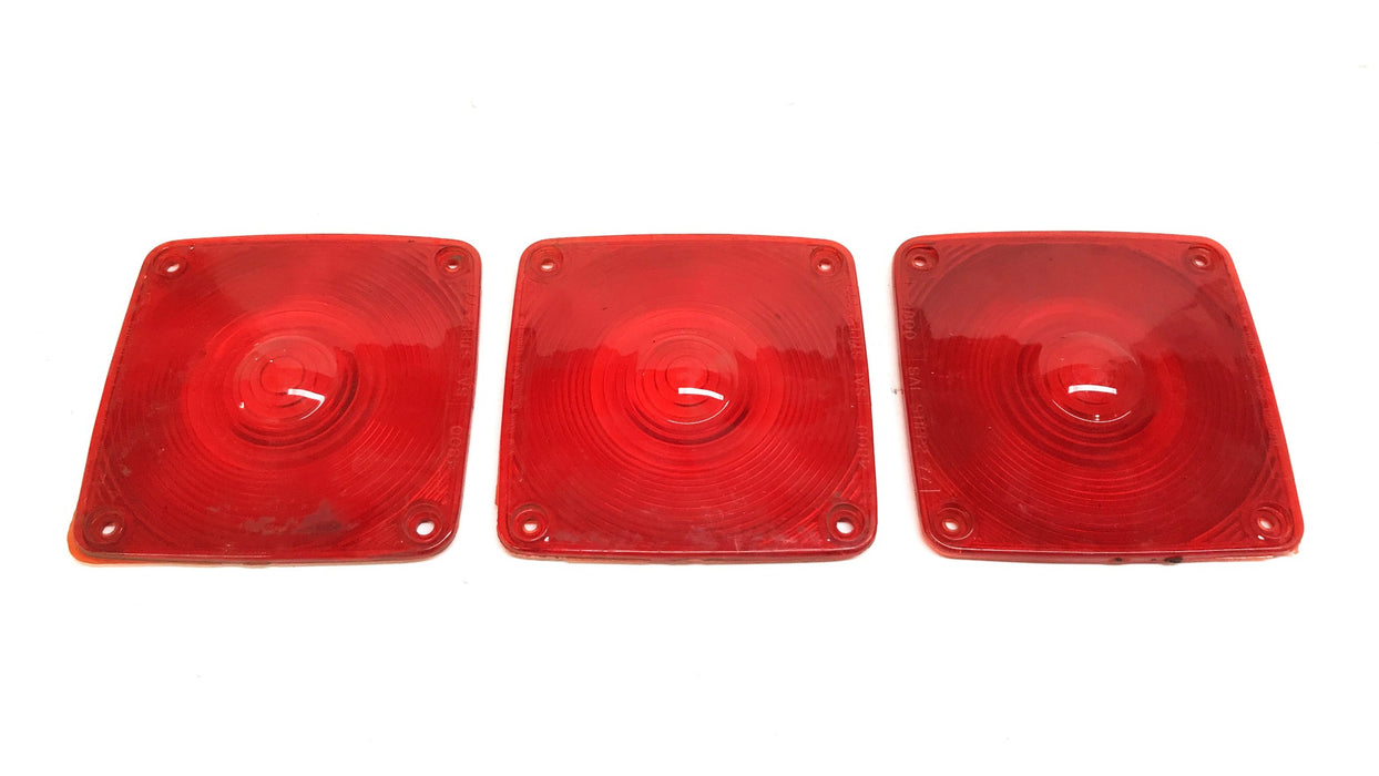 Signal-Stat Red Tail/Turn/Stop Lens Replacement Lens 4800 [Lot of 3] NOS