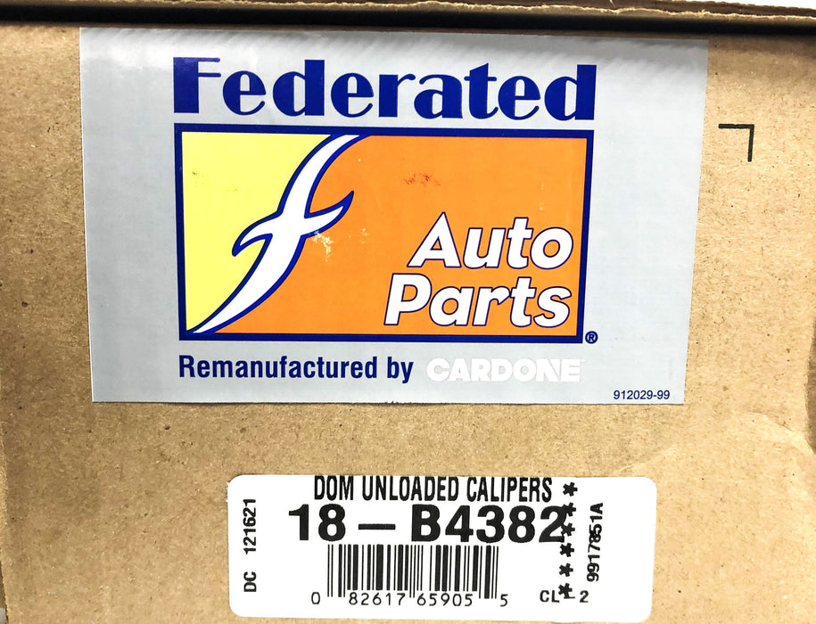 Cardone Federated DOM Unloaded Disc Brake Caliper 18-B4382 REMANUFACTURED