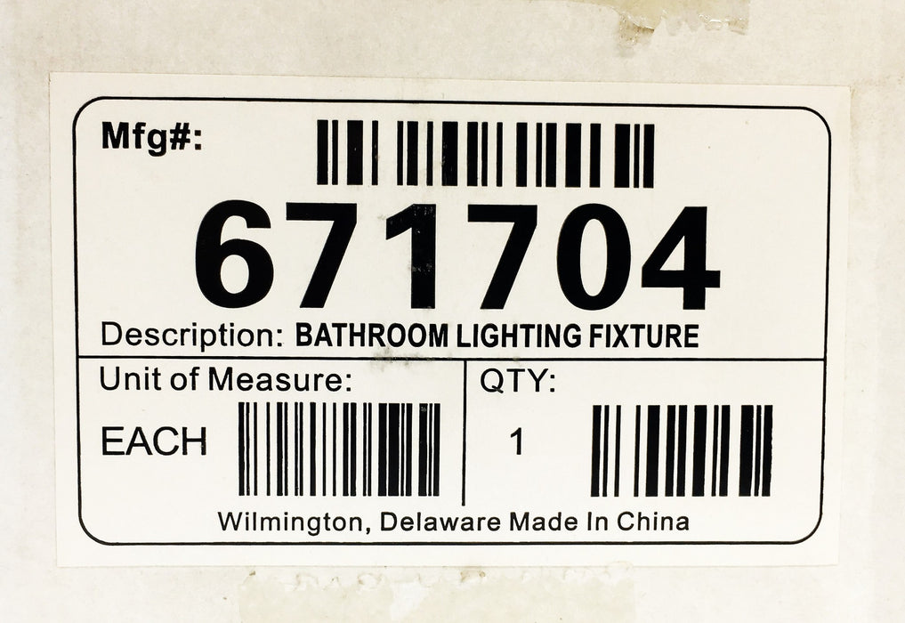 Unbranded Ceiling Mount Bathroom Light Fixture 671704 NOS