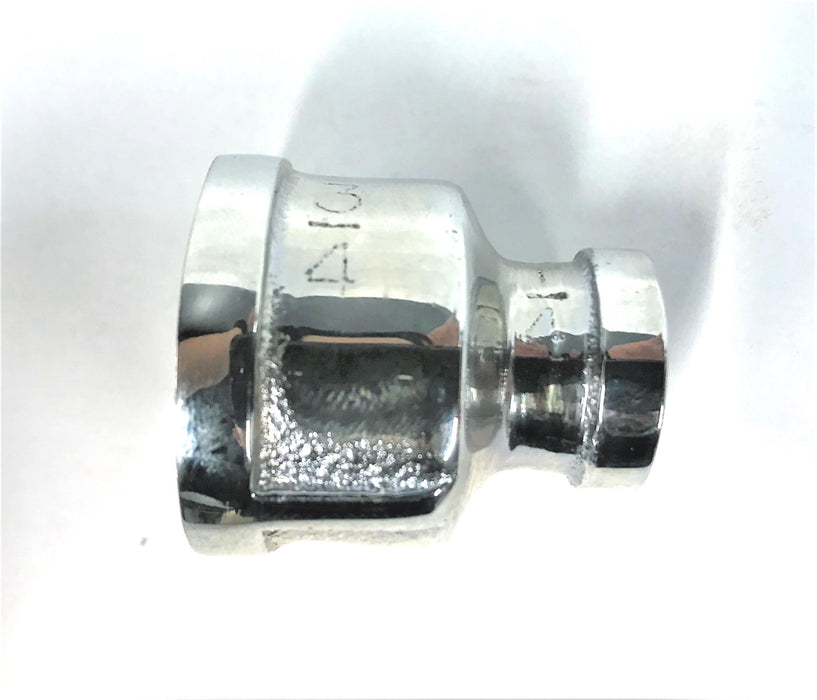 Unbranded 3/4" x 1/4" Chrome Reducer **MIXED STYLES** [Lot of 6] NOS