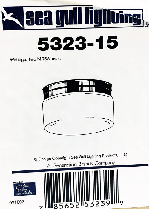 Sea Gull Lighting 2 M 75W MAX Ceiling Light Fixture 5323-15 NOS