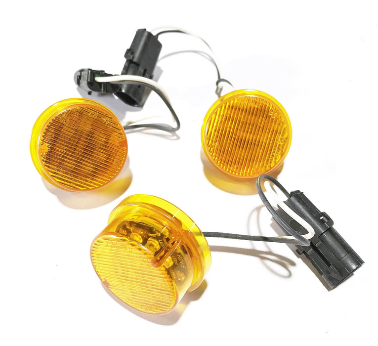 Dialight 2" Round Amber Marker Clearance Light 16001AB [Lot of 3] NOS