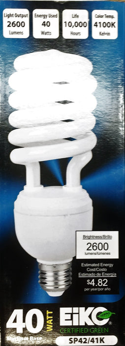 EIKO Spiral Bulb SP42/41K 42W 120V 4100K NOS