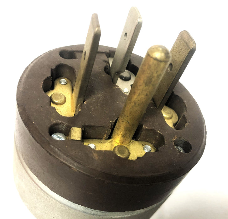 Hubbell 50A Armored Wire Plug 125/250V NOS