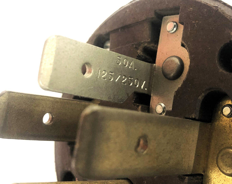 Hubbell 50A Armored Wire Plug 125/250V NOS