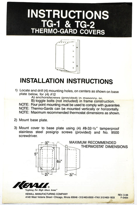 Kenall 2 Piece External Visor For 5000 Series Set 9168 NOS