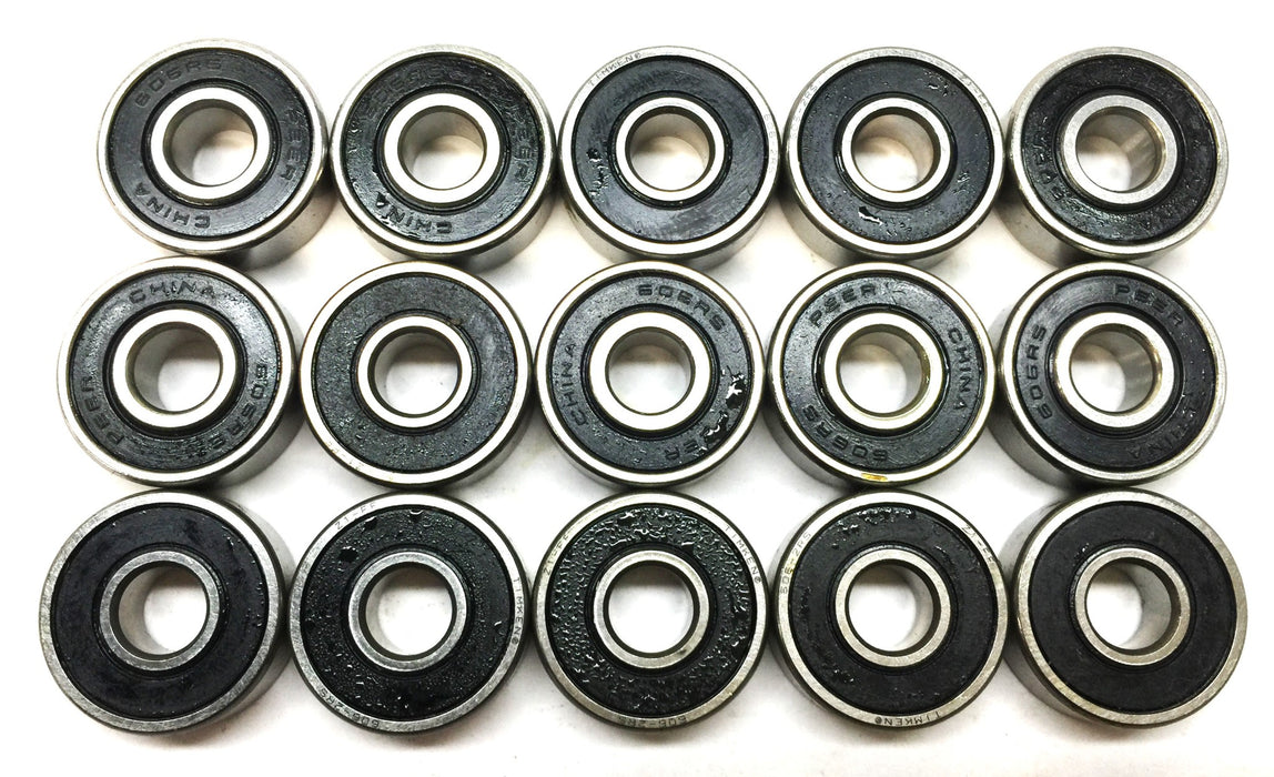 Peer Shielded Roller Ball Bearing 606RS [Lot of 15] NOS