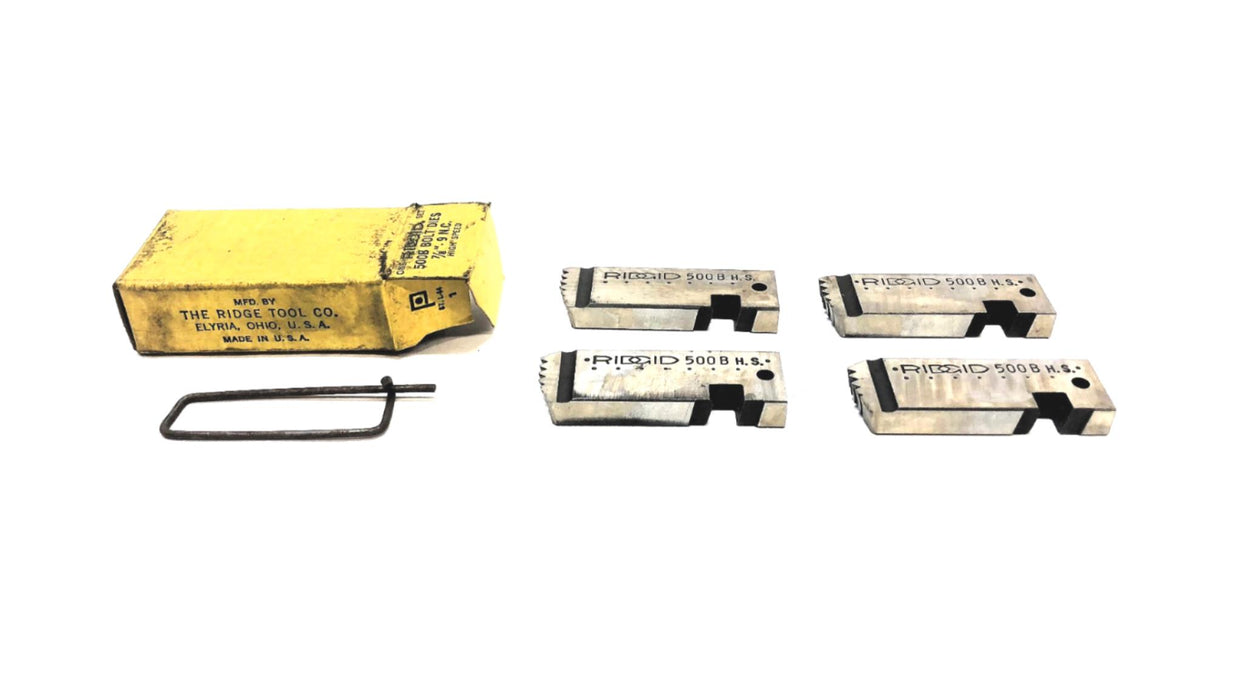 Ridgid Pack of (4) 7/8 INCH - 9 N.C. 500B HS Bolt Dies NOS