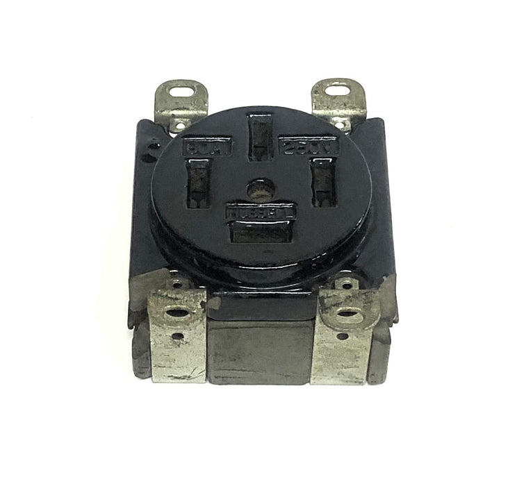 Hubbell 60A 250V Grounded Straight Blade Plug P-2154 USED