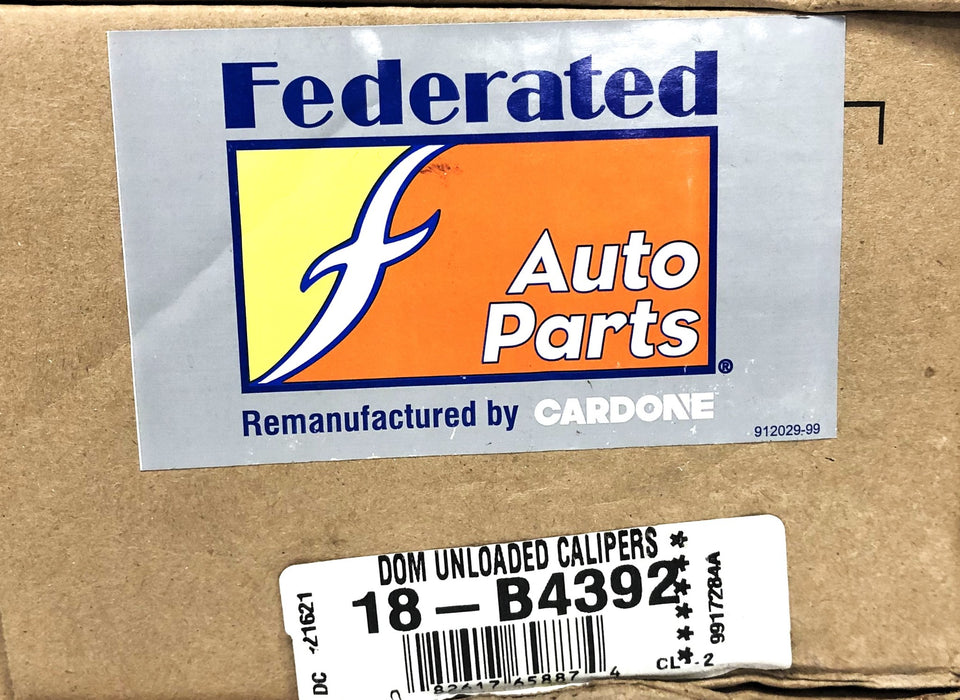 Cardone Federated DOM Unloaded Disc Brake Caliper 18-B4392 REMANUFACTURED