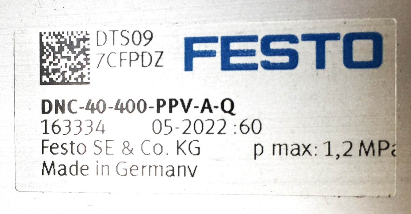 Festo Pneumatic Cylinder DNC-40-400PPV-A-Q NOS
