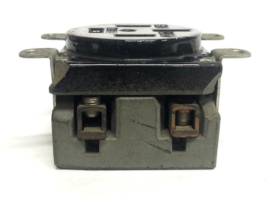 Hubbell 60A 250V Grounded Straight Blade Plug P-2154 USED