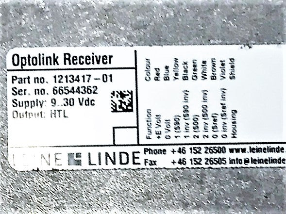 Leine Linde Optolink Receiver 1213417-01 NOS