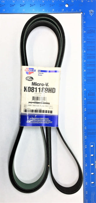 GATES/FLEETRUNNER Micro-V Serpentine Belt (1-3/32" x 119-1/2") K081189HD NOS