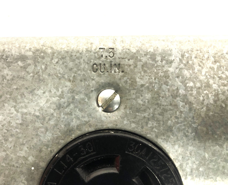 Raco 7.3 CU.IN. Outlet Box With PS 30A 125/250V Receptacle NEMA L14-30 USED